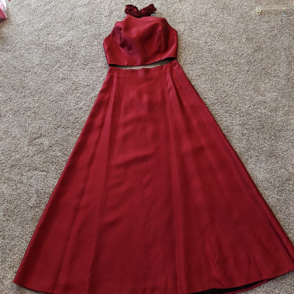 Burgandy 2 pc Formal Dress (sz 10)